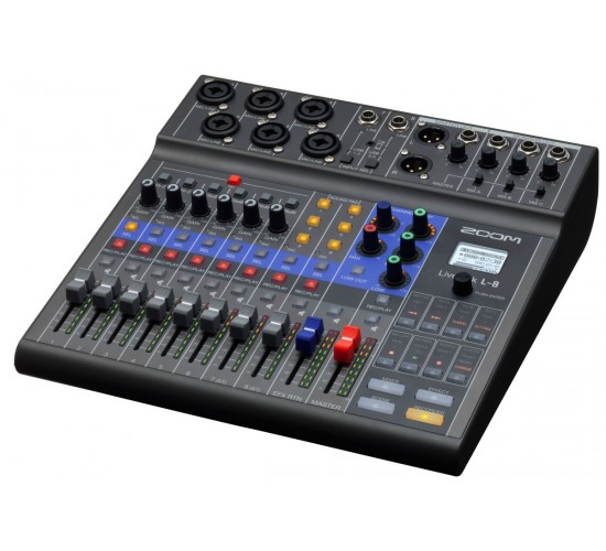 Zoom L-8 Livetrak Многофункциональная цифровая консоль для микширования, аудиозаписи, мониторинга