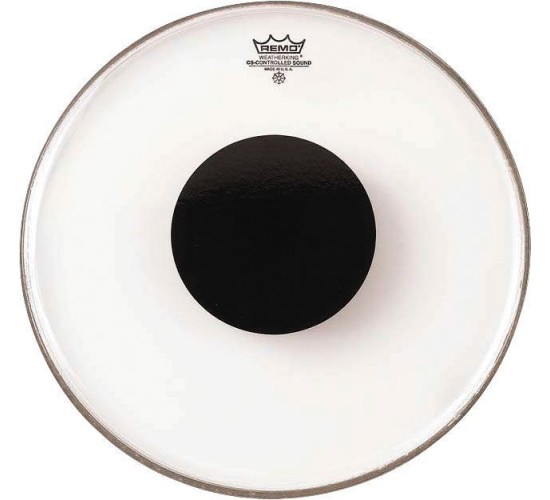 Remo Controlled Sound Clear Top Black Dot 12" верхний пластик для тома, прозрачный