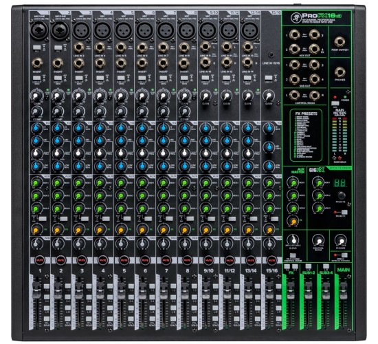 Mackie ProFX16v3 16-канальный микшер с процессором эффектов и USB