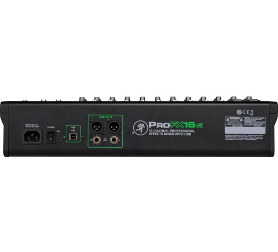Mackie ProFX16v3 16-канальный микшер с процессором эффектов и USB