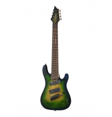 Cort KX508MS-II-MBB Электрогитара мультимензурная 8-струнная, зеленая
