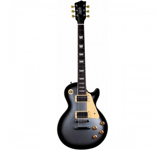 JET JL-500 SLB электрогитара, Les Paul, корпус красное дерево, HH, цвет Silverburst