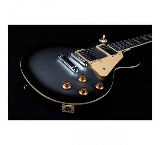 JET JL-500 SLB электрогитара, Les Paul, корпус красное дерево, HH, цвет Silverburst