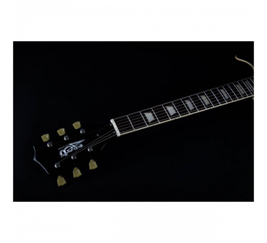 JET JL-500 SLB электрогитара, Les Paul, корпус красное дерево, HH, цвет Silverburst