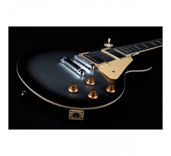 JET JL-500 SLB электрогитара, Les Paul, корпус красное дерево, HH, цвет Silverburst