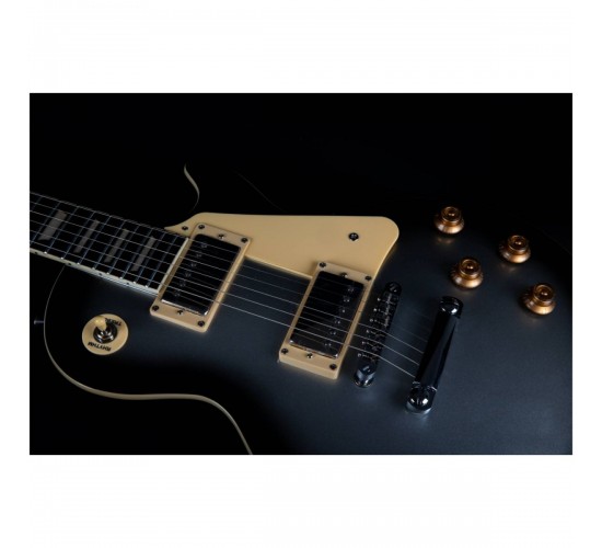 JET JL-500 SLB электрогитара, Les Paul, корпус красное дерево, HH, цвет Silverburst