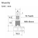 Musiclily MX1960 Потенциометр MN500K, сдвоенный, балансный, 1шт