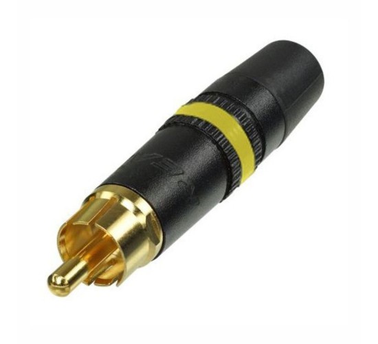 Rean NYS373-4 разъем RCA корпус хром, золоченные контакты, для кабеля от 3,5 до 6,1 мм