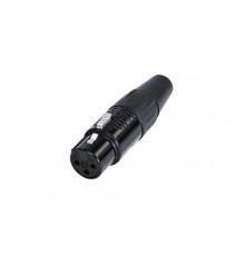 Rean RC3F-B кабельный разъем XLR female 3-контакта, черненый корпус, золоченые контакты