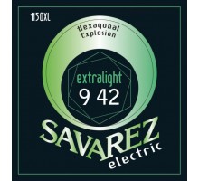Savarez H50XL Hexagonal Explosion Комплект струн для электрогитары, никелированные, 9-42