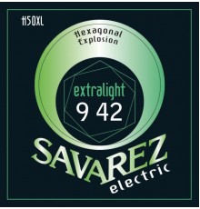 Savarez H50XL Hexagonal Explosion Комплект струн для электрогитары, никелированные, 9-42