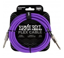 Ernie Ball 6415 кабель инструментальный Flex, прямой - прямой джеки, 3 метра, фиолетовый