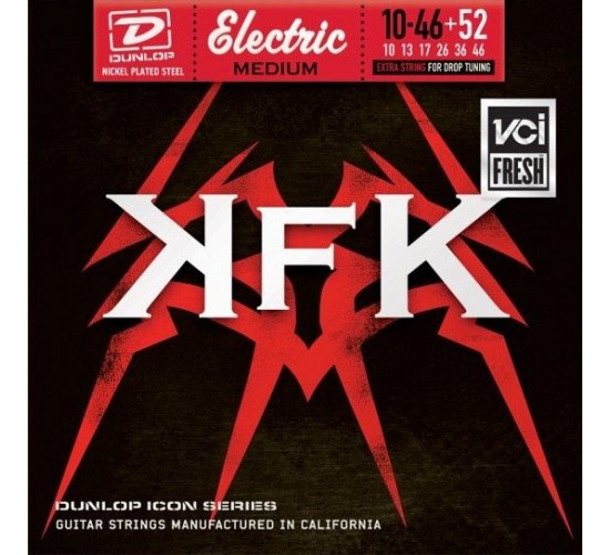 Dunlop KKN1052 Kerry King Icon Комплект струн для электрогитары, никелир, 10-46 (52), с доп.струной