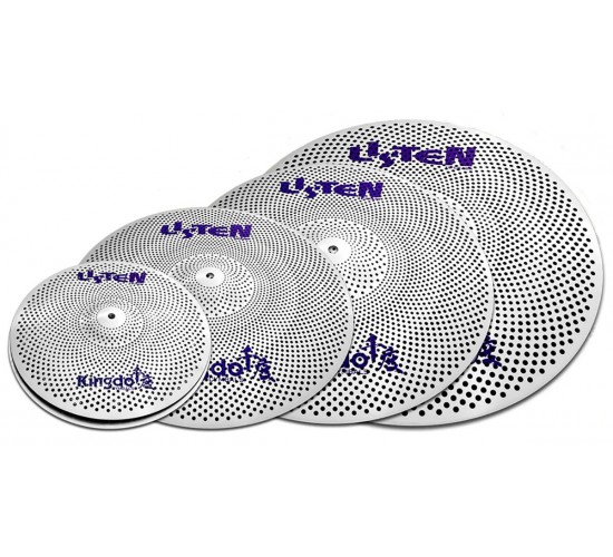 KingDo LISTEN SET 14«+16»+18«+20» SILVER комплект тарелок, специальный сплав, medium