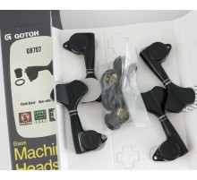 Gotoh GB-707, колки для бас-гитары, 2+2, black (классический черный)