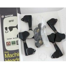 Gotoh GB-707, колки для бас-гитары, 2+2, black (классический черный)