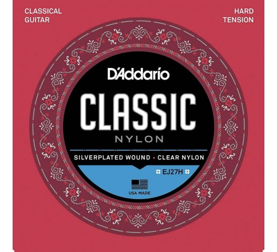 D'Addario EJ27H CLASSIC Струны для классической гитары нейлоновые Student Hard