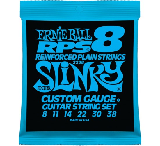 Ernie Ball 2238 струны для эл.гитары RPS8 Extra Slinky (8-11-14-22w-30-38)