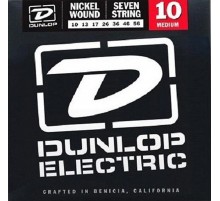 Dunlop DEN1056 Комплект струн для 7-струнной электрогитары, никелированные, Medium, 10-56