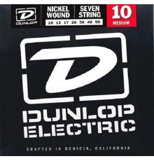 Dunlop DEN1056 Комплект струн для 7-струнной электрогитары, никелированные, Medium, 10-56