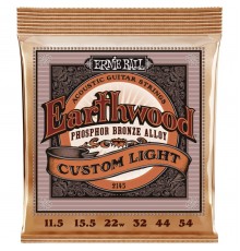 Ernie Ball 2145 струны для акустической гитары Phosphor Bronze Custom Light (11.5-54)