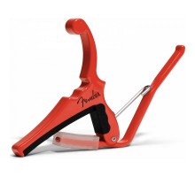 Kyser KGEFFRA каподастр для электрогитары, Fender Fiesta Red, красный