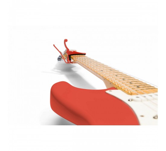 Kyser KGEFFRA каподастр для электрогитары, Fender Fiesta Red, красный