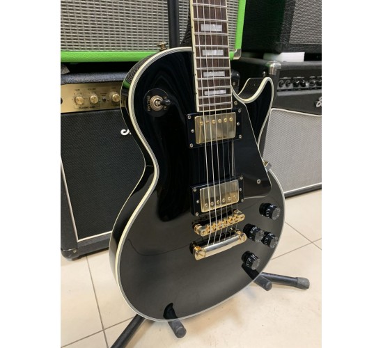 Grass Roots Les Paul Custom электрогитара, цвет черный Корея USED