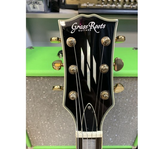 Grass Roots Les Paul Custom электрогитара, цвет черный Корея USED
