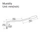 Musiclily MX2208BK Рычаг тремоло Strat Style, черный/черный