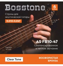 Bosstone Clear Tone AS FB10-47 Струны для акустической гитары, фосфор бронза калибр 0.010-0.047