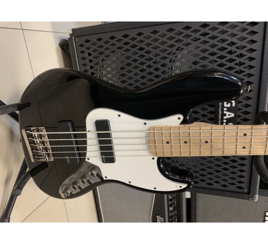 Fender Squier Contemporary Active Jazz Bass V HH бас-гитара, цвет черный (Б/У, сер.№ ICS18149008)