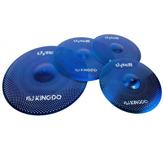 KingDo LISTEN SET 14«+16»+20" BLUE Комплект бесшумных барабанных сетчатых тарелок KingDo