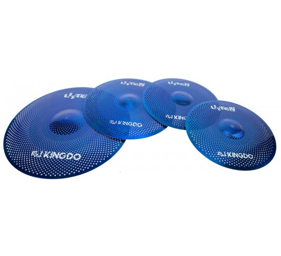 KingDo LISTEN SET 14«+16»+20" BLUE Комплект бесшумных барабанных сетчатых тарелок KingDo