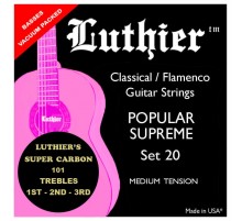 Luthier LU-20SC Комплект струн для классической гитары, среднее натяжение, карбон