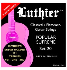 Luthier LU-20SC Комплект струн для классической гитары, среднее натяжение, карбон