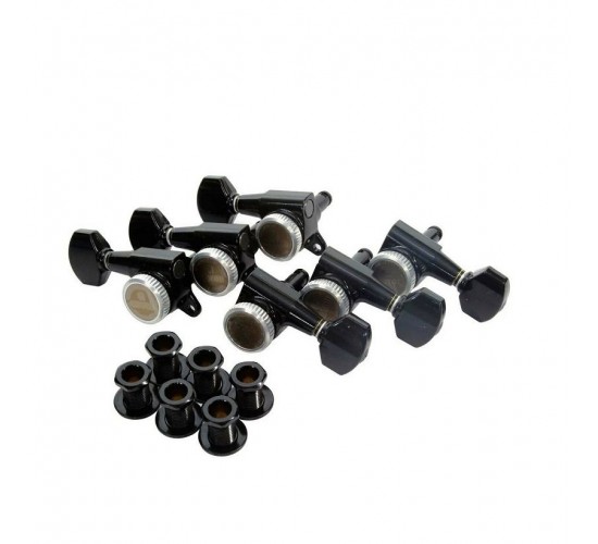 Gotoh SG381-MG-T-07-B-(L3+R3) колки локовые, ручной зажим, 3+3, черный