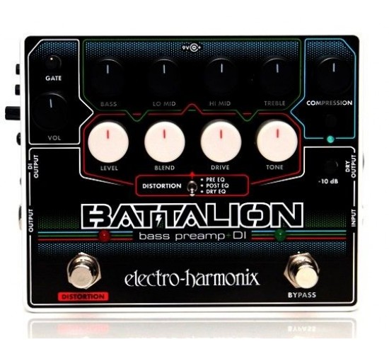 Electro-Harmonix BATTALION bass preamp + DI басовая педаль - преамп
