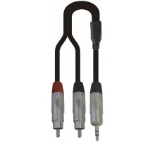 Force FLC-18/3 аудио шнур, 1х stereo mini jack - 2x RCA, 3 метра
