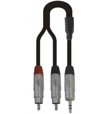 Force FLC-18/3 аудио шнур, 1х stereo mini jack - 2x RCA, 3 метра