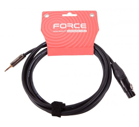 Force FLC-06/3 аудио шнур, мини стерео Jack 1/4 - XLR (F) мама, 3 метра