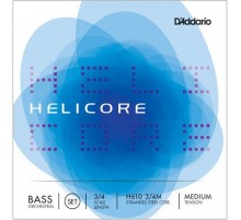 D'Addario H610 3/4M Комплект струн для контрабаса 3/4 Helicore Orchestral, Medium Tension
