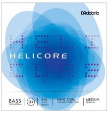 D'Addario H610 3/4M Комплект струн для контрабаса 3/4 Helicore Orchestral, Medium Tension