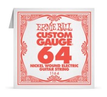 Ernie Ball 1164 струна для электро и акустических гитар. Сталь, калибр .064