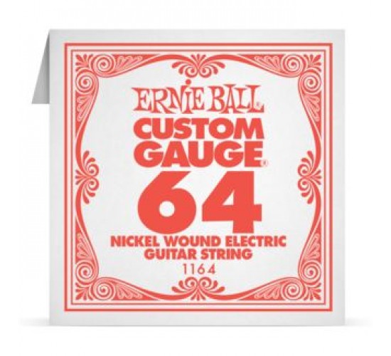 Ernie Ball 1164 струна для электро и акустических гитар. Сталь, калибр .064
