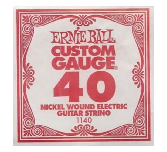 Ernie Ball 1140 струна для электро и акустических гитар. Никель, в оплётке, калибр .040