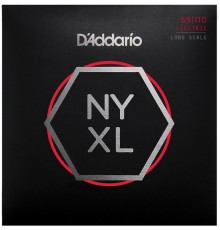 D'Addario NYXL55110 Комплект струн для бас-гитары, никелированные, Long Scale, Heavy, 55-110