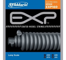 D'Addario EXP160 Coated Комплект струн для бас-гитары, Medium, 50-105, Long Scale