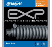 D'Addario EXP160 Coated Комплект струн для бас-гитары, Medium, 50-105, Long Scale