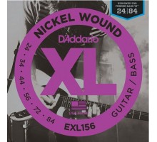 D'Addario EXL156 Nickel Wound Fender Bass VI Комплект струн для эл.гитары/6-стр. бас-гитары, 24-84 EXL156